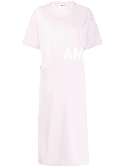 Ambush Logo T-shirt Dress In Pink