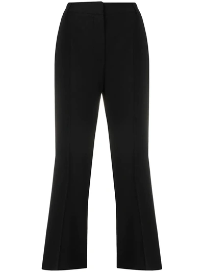 Alberto Biani Cropped Bootcut Trousers In Black