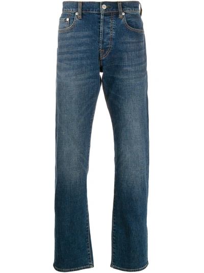 Ps By Paul Smith Regular Fit Stonewashed Jeans In Blue
