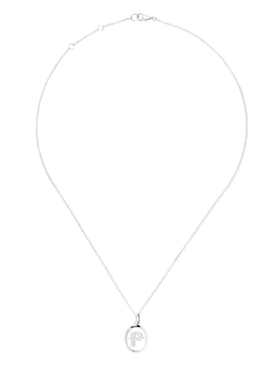 Annoushka 18kt White Gold Diamond Initial P Necklace In 18ct White Gold