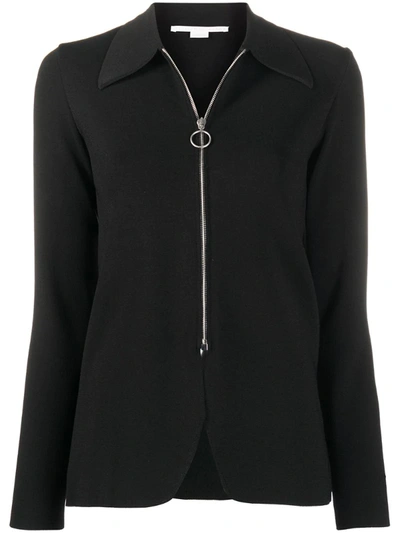Stella Mccartney Collared Zipped Jacket In Black