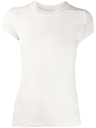 Rick Owens Fine Knit Sheer T-shirt In White