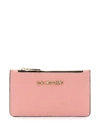 Love Moschino Logo Zipped Wallet In Pink