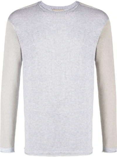 Maison Flaneur Seamless Colour Block Jumpera In Grey