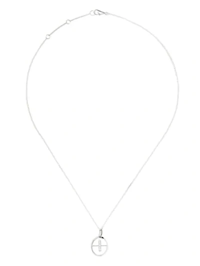 Annoushka 18kt White Gold Diamond Initial I Necklace In 18ct White Gold