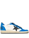 Golden Goose Ball Star Low-top Sneakers In White,blue,black