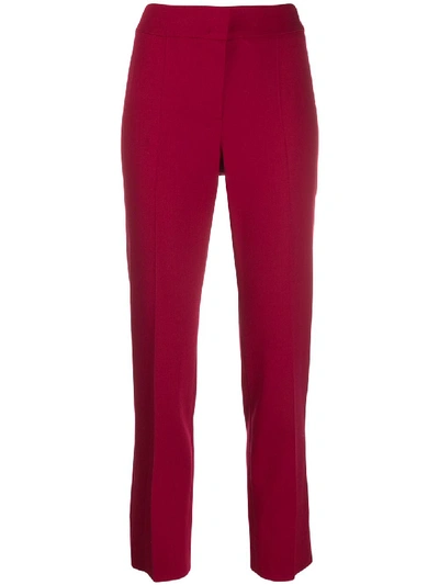 Emporio Armani Trousers In Fluid Fabric In Red