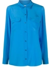 Equipment Women's Signature Slim Silk Button-front Blouse In Seaport