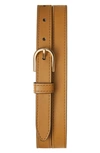 Shinola U-shape Leather Belt In Light Cognac