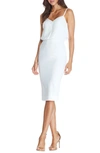 Dress The Population Alondra Blouson Sheath Dress In White