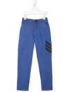 Zadig & Voltaire Kids' Theo Straight-leg Trousers In Blue