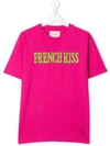 Alberta Ferretti Kids' Short Sleeve Slogan Print T-shirt In Pink