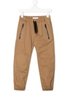 Givenchy Kids' Drawstring Waist Trousers In Neutrals