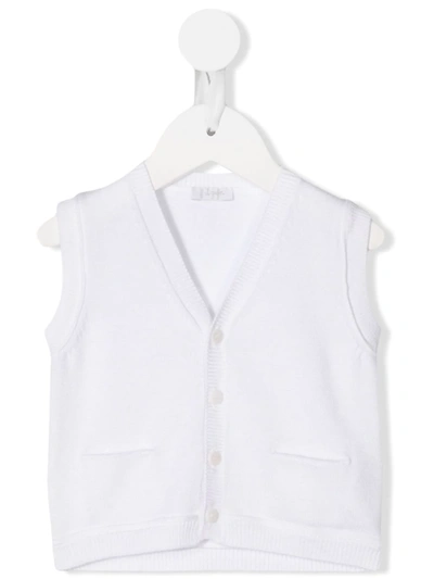 Il Gufo Babies' Knitted Waistcoat In White