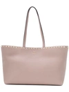 Valentino Garavani Rockstud Logo Tote Bag In Pink