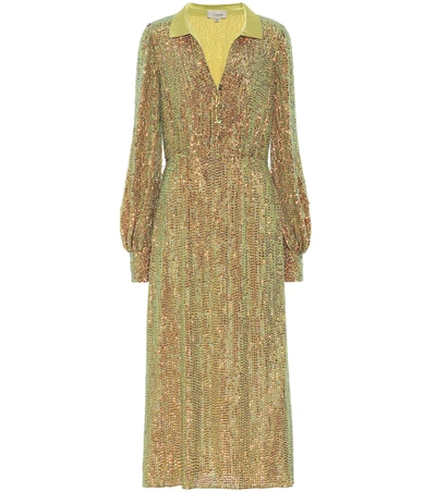 Temperley London Constellation Sequined Dress In Green