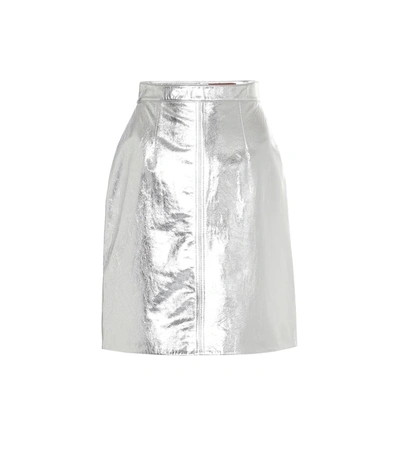 Alexa Chung Durand Metallic Leather Miniskirt