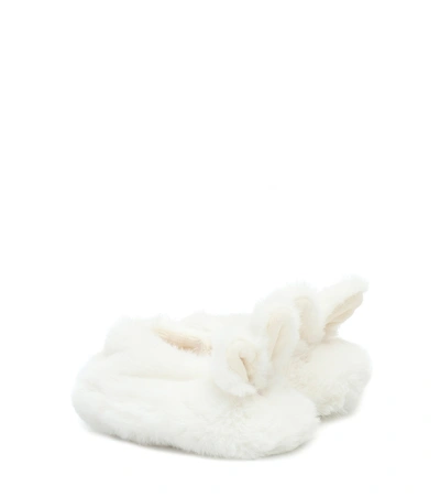 Bonpoint Baby Faux-fur Slippers In White