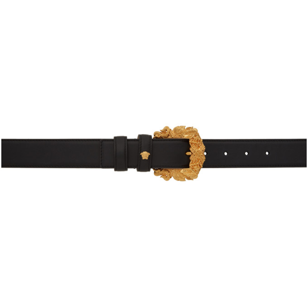 versace baroque buckle leather belt