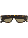 Stella Mccartney Flat-top Tortoiseshell-acetate Sunglasses In Brown