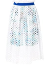 Kolor Mesh Layered Skirt In White