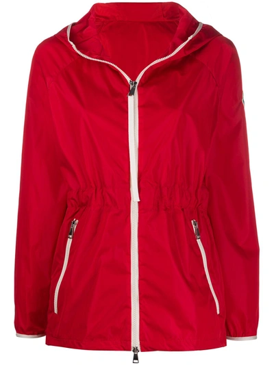 Moncler Eau Rain Jacket In Bright Red