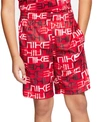 Nike Kids' Big Boys Printed Basketball Shorts In University Red/white