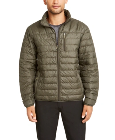 Hawke & Co. Outfitter Men's Packable Down Blend Puffer Jacket, Created For Macy's In Moss