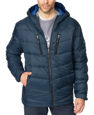 Hawke & Co. Outfitter Men's Packable Chevron Parka In Navy