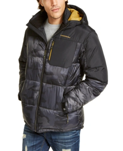 Hawke & Co. Outfitter Men's Puffer Jacket, Created For Macy's In Anthracite Camo