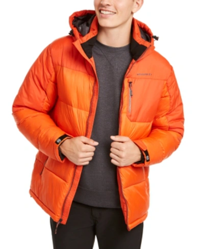 Hawke & Co. Outfitter Men's Puffer Jacket, Created For Macy's In Princeton Orange