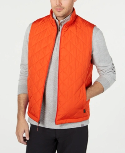 Hawke & Co. Outfitter Men's Quilted Vest, Created For Macy's In Orange