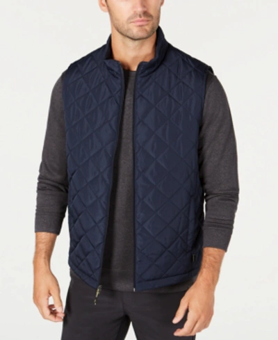 Hawke & Co. Outfitter Men's Quilted Vest, Created For Macy's In Navy