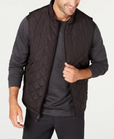 Hawke & Co. Outfitter Men's Quilted Vest, Created For Macy's In Black