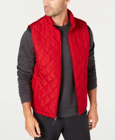 Hawke & Co. Outfitter Men's Quilted Vest, Created For Macy's In Chillipepper