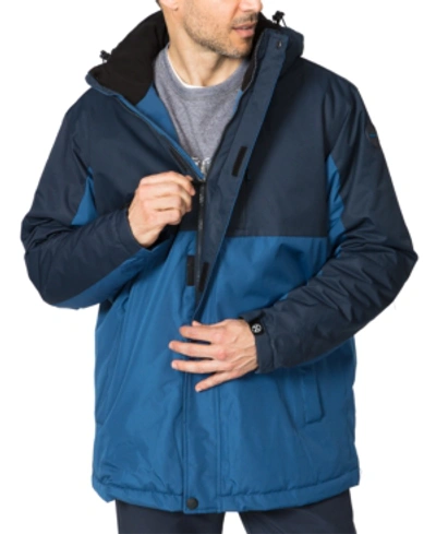 Hawke & Co. Outfitter Men's Big & Tall Colorblocked Parka In Blueprint/hawke Navy