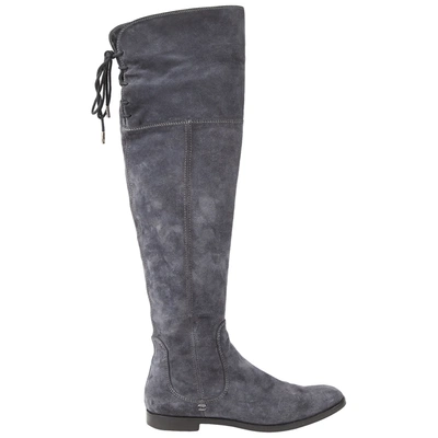 Pre-owned Sergio Rossi Boots In Grey