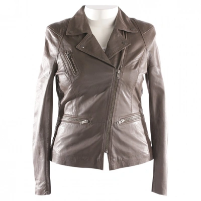 Pre-owned Muubaa Grey Leather Jacket
