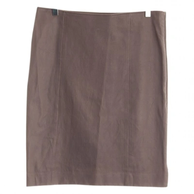 Pre-owned Joseph Grey Leather Skirt