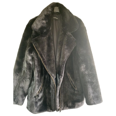 Pre-owned The Kooples Black Faux Fur Coat