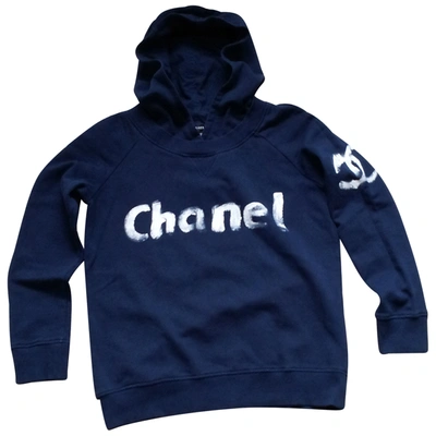 Pre-owned Chanel Navy Cotton Knitwear & Sweatshirt