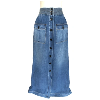 Pre-owned Chloé Blue Denim - Jeans Skirt