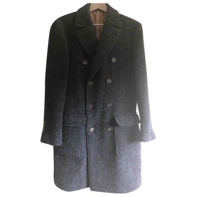 Pre-owned Brunello Cucinelli Blue Wool Coat