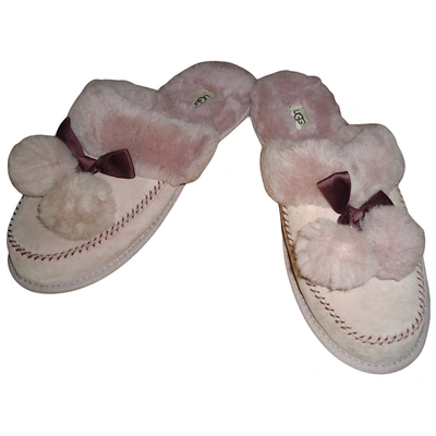 Pre-owned Ugg Pink Fur Sandals