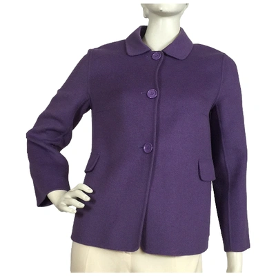 Pre-owned Max Mara Purple Wool Jacket