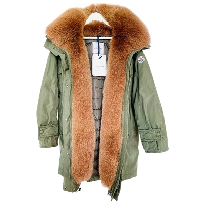 Pre-owned Moncler Long Green Coat