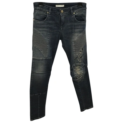 Pre-owned Pierre Balmain Blue Cotton Jeans