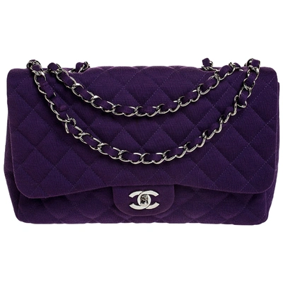 Pre-owned Chanel Timeless/classique Purple Leather Handbag