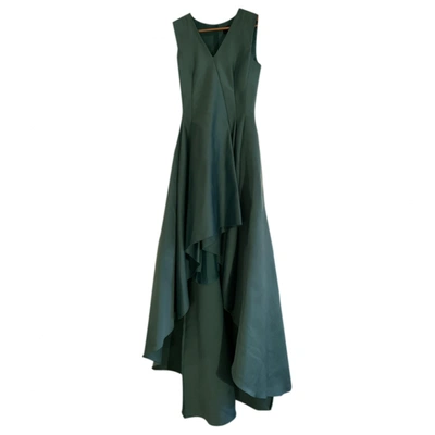 Pre-owned Paule Ka Blue Silk Dress