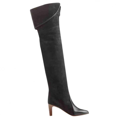 Pre-owned Chloé Anthracite Suede Boots